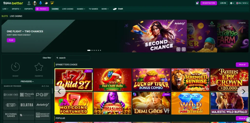 SpinBetter — игровой каталог